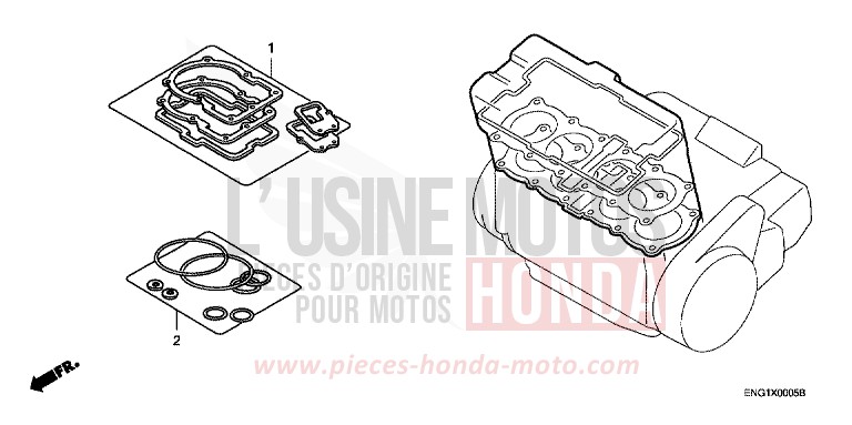 GASKET KIT A for Hornet 900 CANDY TAHITIAN BLUE (PB215) from 2002